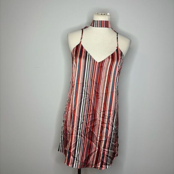 Forever 21- Multicolor Striped Dress with Choker - Picture 1 of 4